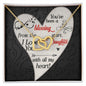 Daughter Necklace, Heart Necklace for Daughter-All my heart | Custom Heart Design
