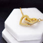 Girlfriend Heart Necklace, Interlocking Hearts Necklace for Girlfriend | Custom Heart Design