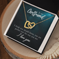 Girlfriend Heart Necklace, Interlocking Hearts Necklace for Girlfriend | Custom Heart Design