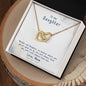 Daughter Necklace, Heart Necklace for Daughter, Interlocking Hearts Necklace | Custom Heart Design