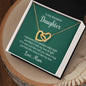 Daughter Necklace, Heart Necklace for Daughter, Interlocking Hearts Necklace |Custom Heart Design
