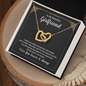 Girlfriend Heart Necklace, Interlocking Hearts Necklace for Girlfriend | Custom Heart Design