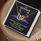 Girlfriend Heart Necklace, Interlocking Hearts Necklace for Girlfriend | Custom Heart Design