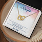 Daughter Necklace, Heart Necklace for Daughter from Mom-Look beside you | Custom Heart Design