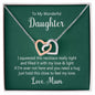 Daughter Necklace, Heart Necklace for Daughter, Interlocking Hearts Necklace |Custom Heart Design