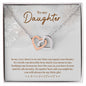 Daughter Necklace, Heart Necklace for Daughter, Interlocking Hearts Necklace | Custom Heart Design