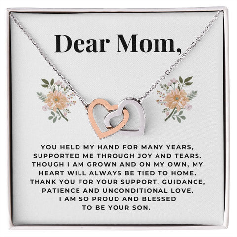 Mom Heart Necklace, From Son-Joy and tears | Custom Heart Design