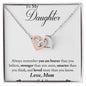 Daughter Necklace, Heart Necklace for Daughter, Interlocking Hearts Necklace | Custom Heart Design