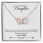 Daughter Heart Necklace,  Daughter Necklace from Dad-I'm always here for you | Custom Heart Design