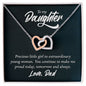 Daughter Necklace, Heart Necklace from Dad-You make me proud | Custom Heart Design