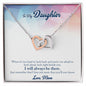 Daughter Necklace, Heart Necklace for Daughter from Mom-Look beside you | Custom Heart Design