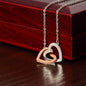 Daughter Necklace, Heart Necklace for Daughter, Interlocking Hearts Necklace | Custom Heart Design