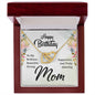 Mom Birthday Necklace-Brilliant, beautiful, strong | Custom Heart Design