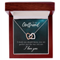 Girlfriend Heart Necklace, Interlocking Hearts Necklace for Girlfriend | Custom Heart Design