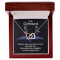 Girlfriend Heart Necklace, Interlocking Hearts Necklace for Girlfriend | Custom Heart Design