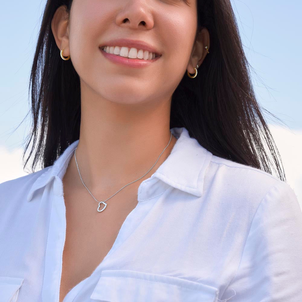 Daughter Necklace, Heart Necklace for Daughter, Dad Daughter Gift, Gift for Daughter, Minimalist Necklace for Daughter, You make me proud | Custom Heart Design