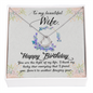 Wife Birthday Necklace, Delicate Heart Necklace for Wife | Custom Heart Design