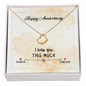 Wife Anniversary Necklace, Heart Necklace for Wife, Gold Necklace for Wife | Custom Heart Design