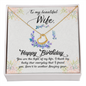 Wife Birthday Necklace, Delicate Heart Necklace for Wife | Custom Heart Design