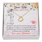 Wife Anniversary Necklace, Delicate Heart Necklace for Wife | Custom Heart Design