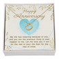 Wife Anniversary Necklace, Delicate Heart Necklace for Wife | Custom Heart Design