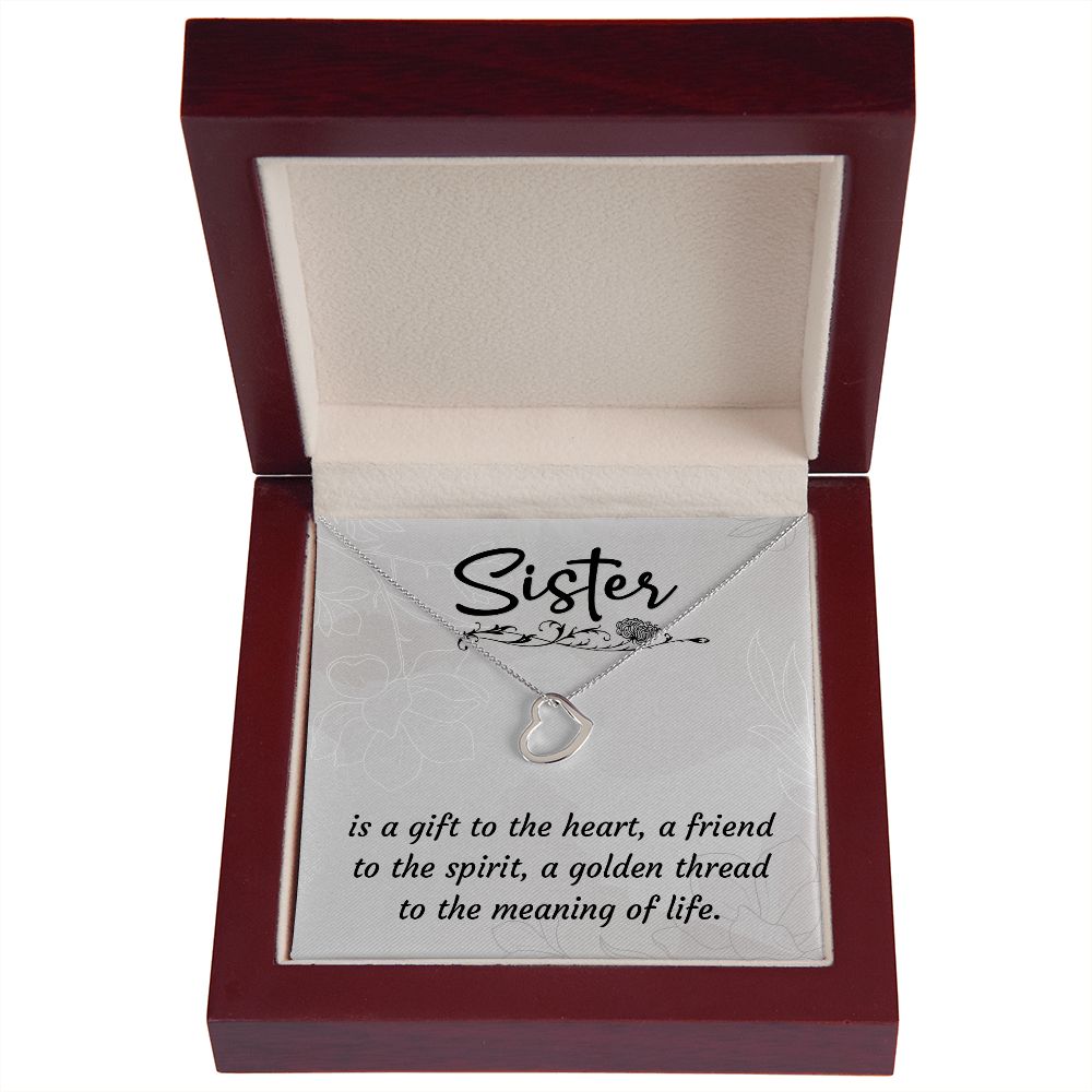 Sister Necklace, Heart Necklace for Sister, Necklace for Sister | Custom Heart Design