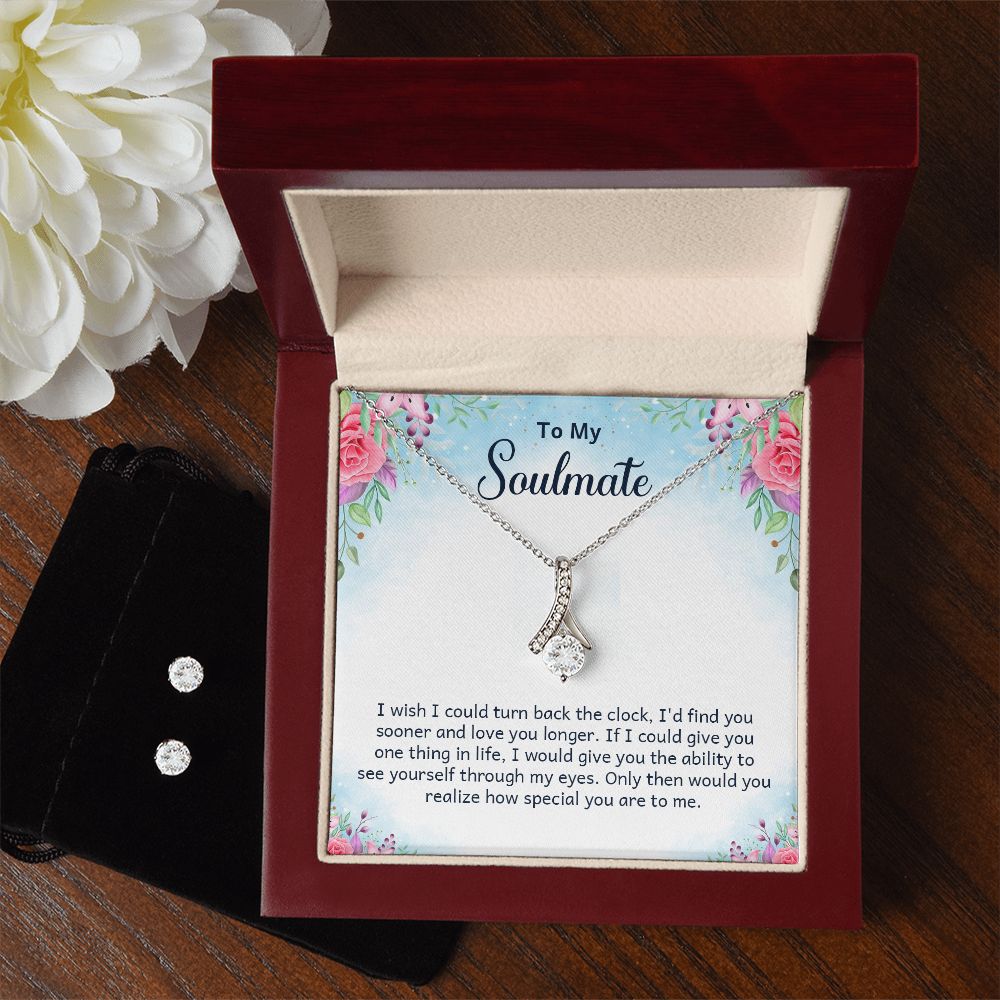 Girlfriend Jewelry Set, Necklace and Earring Set for Girlfriend | Custom Heart Design