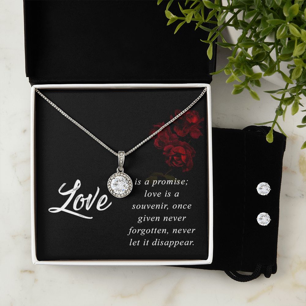 Girlfriend Necklace and Earring Set, Girlfriend Jewelry Gift Set | Custom Heart Design