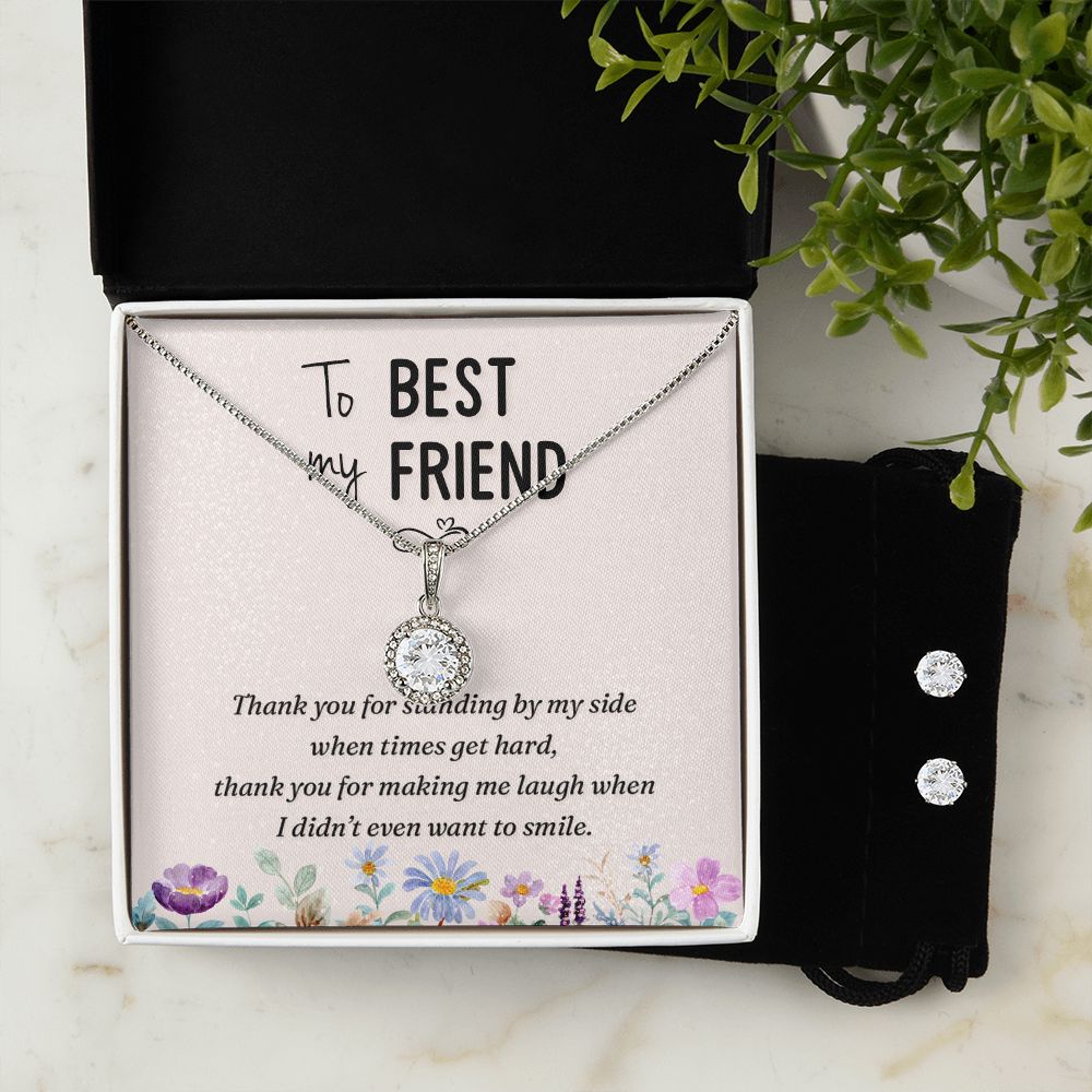 Mom Solitaire Jewelry Set-You are my best friend | Custom Heart Design
