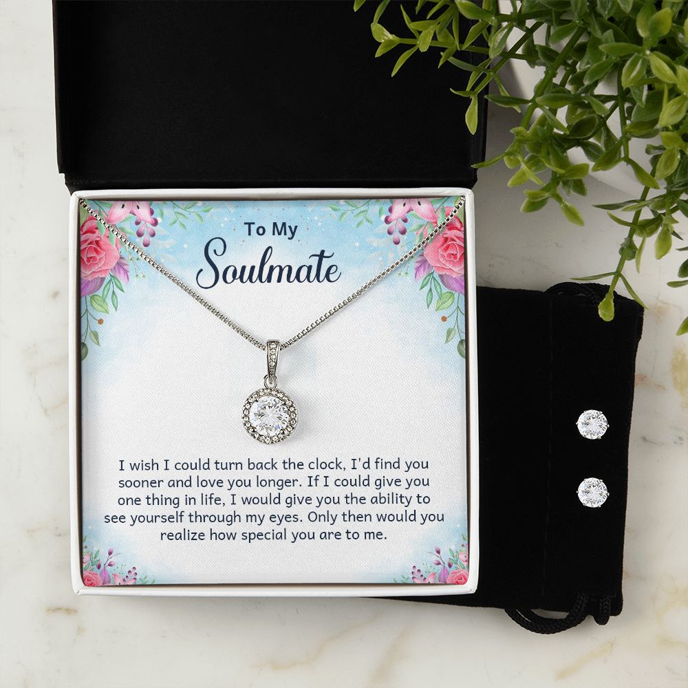 Girlfriend Necklace and Earring Set, Girlfriend Jewelry Gift Set | Custom Heart Design