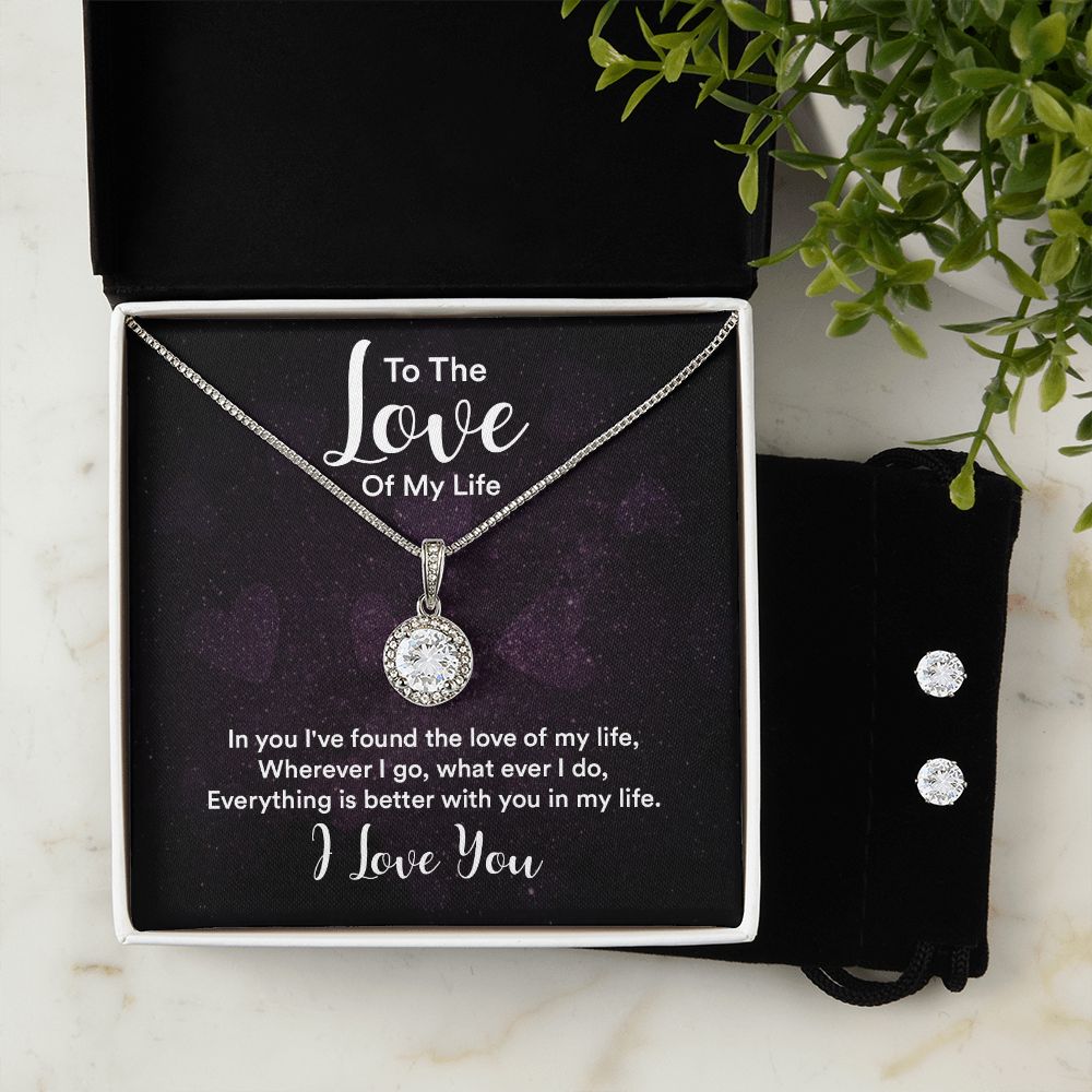 Girlfriend Necklace and Earring Set, Girlfriend Jewelry Gift Set | Custom Heart Design