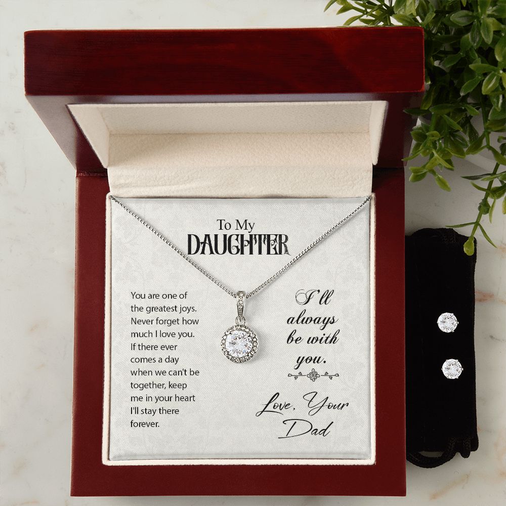 Daughter Eternal Hope Necklace and Earring Set | Custom Heart Design