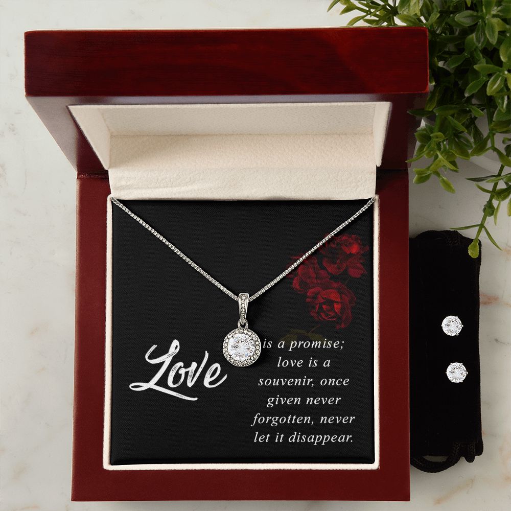 Girlfriend Necklace and Earring Set, Girlfriend Jewelry Gift Set | Custom Heart Design