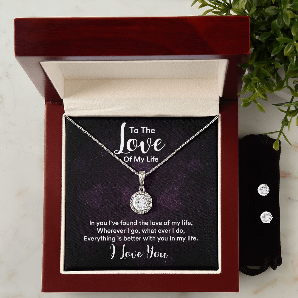 Girlfriend Necklace and Earring Set, Girlfriend Jewelry Gift Set | Custom Heart Design