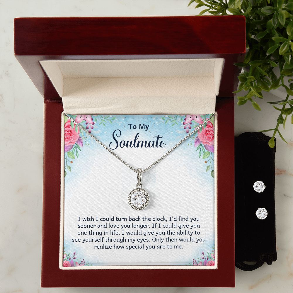 Girlfriend Necklace and Earring Set, Girlfriend Jewelry Gift Set | Custom Heart Design