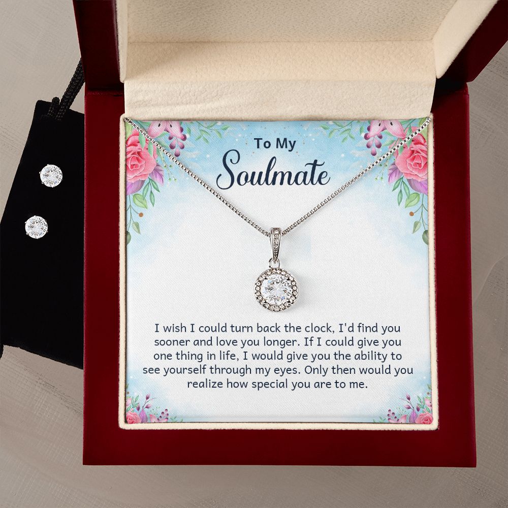 Girlfriend Necklace and Earring Set, Girlfriend Jewelry Gift Set | Custom Heart Design