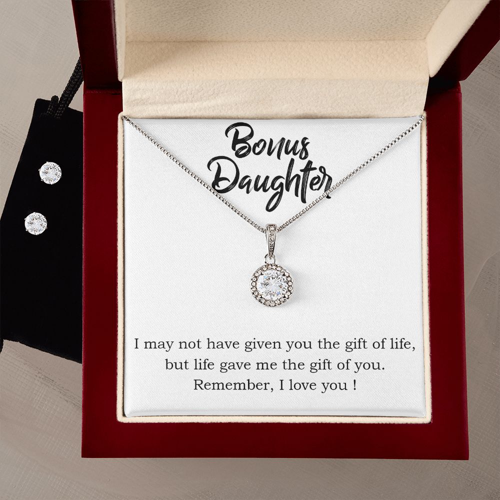 Daughter Eternal Hope Necklace and Earring Set | Custom Heart Design