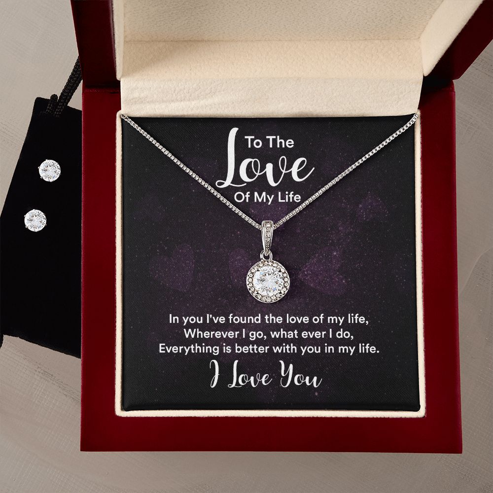 Girlfriend Necklace and Earring Set, Girlfriend Jewelry Gift Set | Custom Heart Design