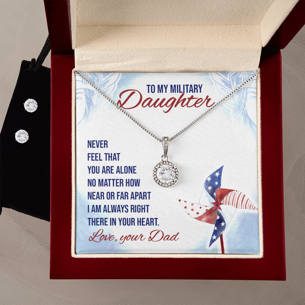 Daughter Eternal Hope Necklace and Earring Set | Custom Heart Design