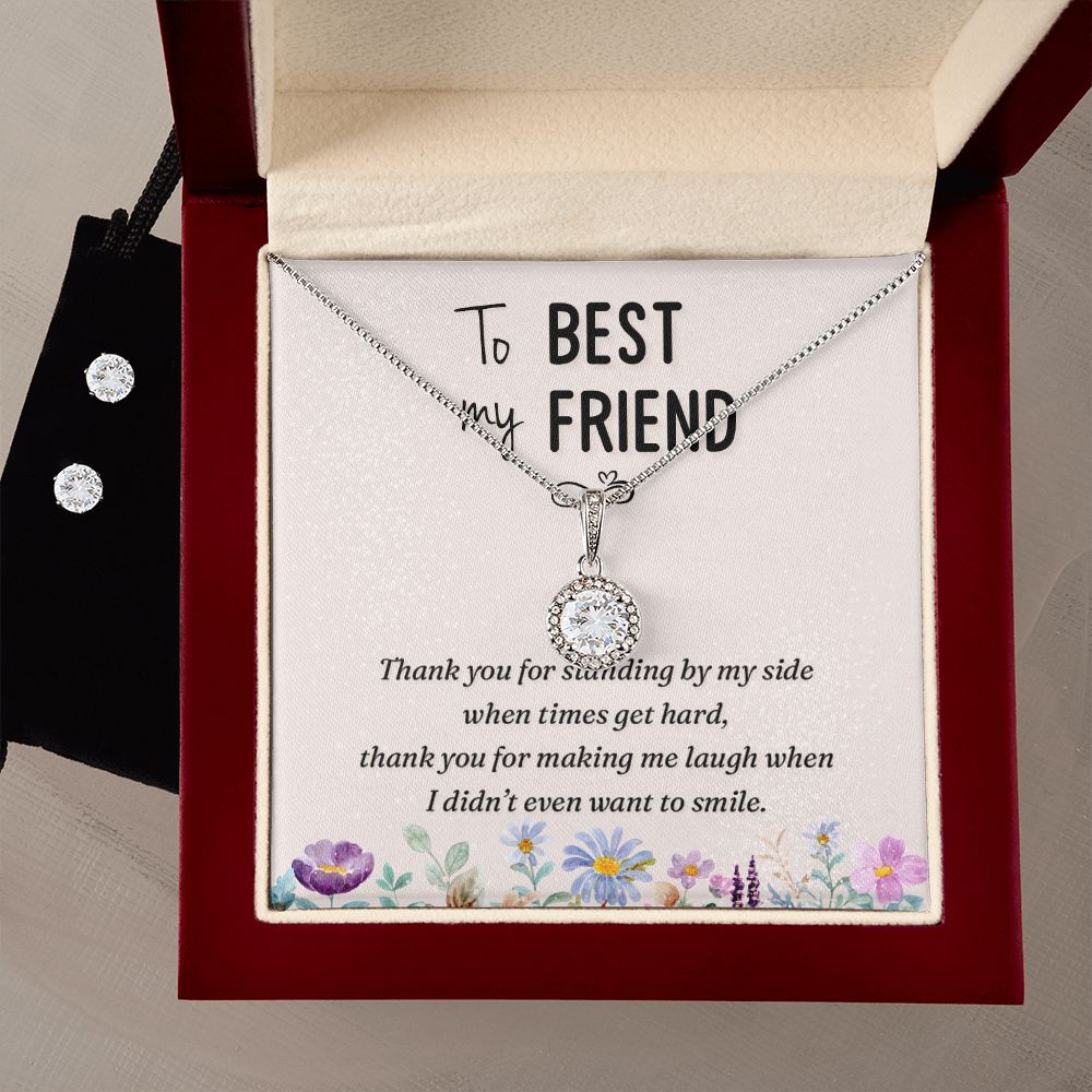 Mom Solitaire Jewelry Set-You are my best friend | Custom Heart Design