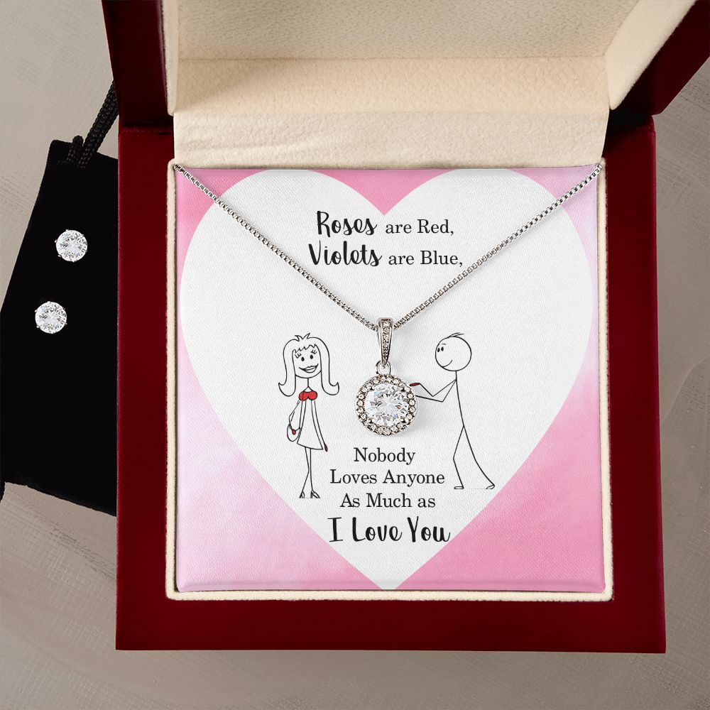 Girlfriend Necklace and Earring Set, Girlfriend Jewelry Gift Set | Custom Heart Design