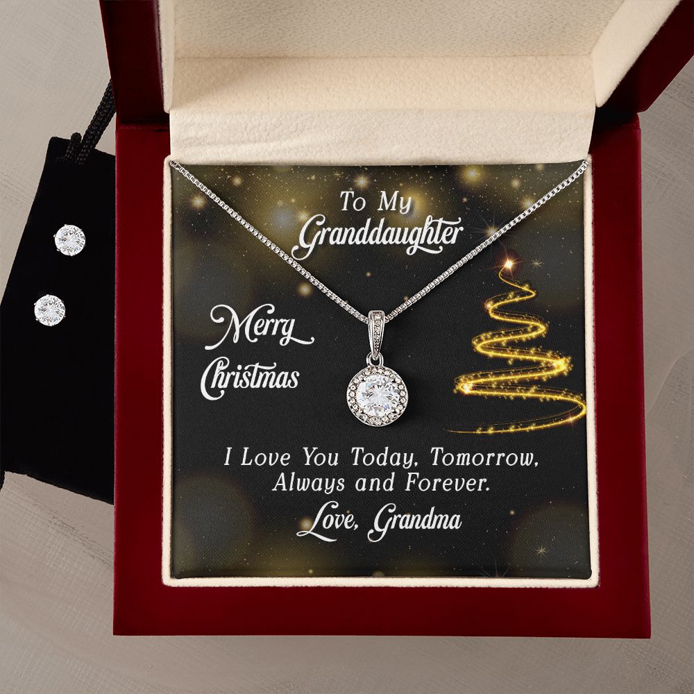 GrandDaughter Eternal Hope Necklace and Earring Set | Custom Heart Design