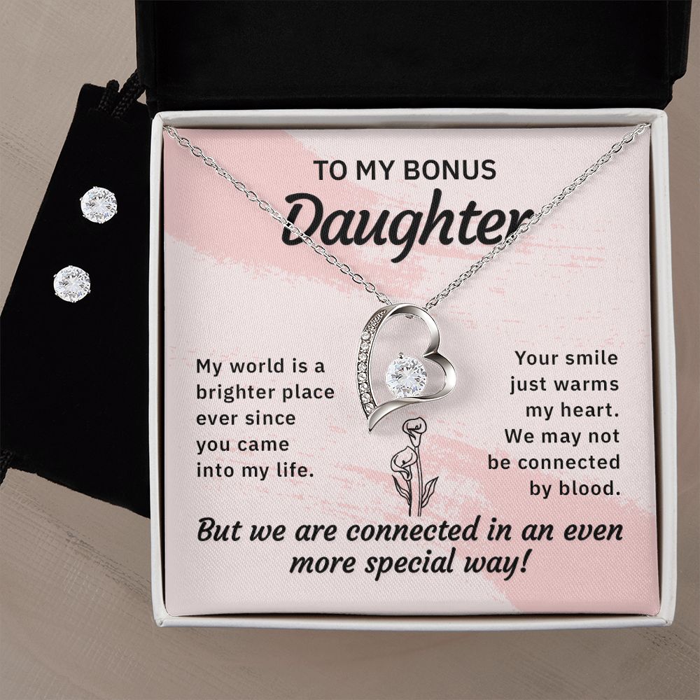 Daughter Forever Love Heart Jewelry Set | Custom Heart Design