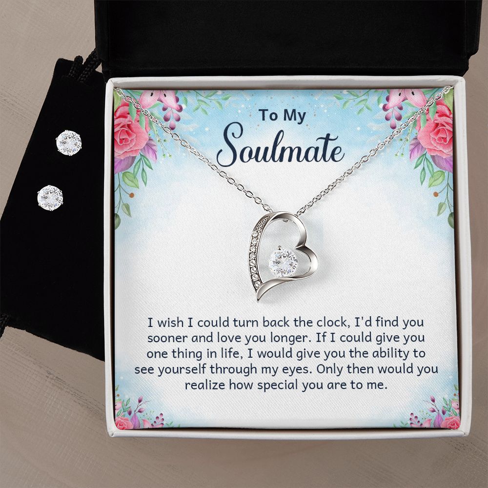 Girlfriend Jewelry Set, Heart Necklace and Earring Set | Custom Heart Design