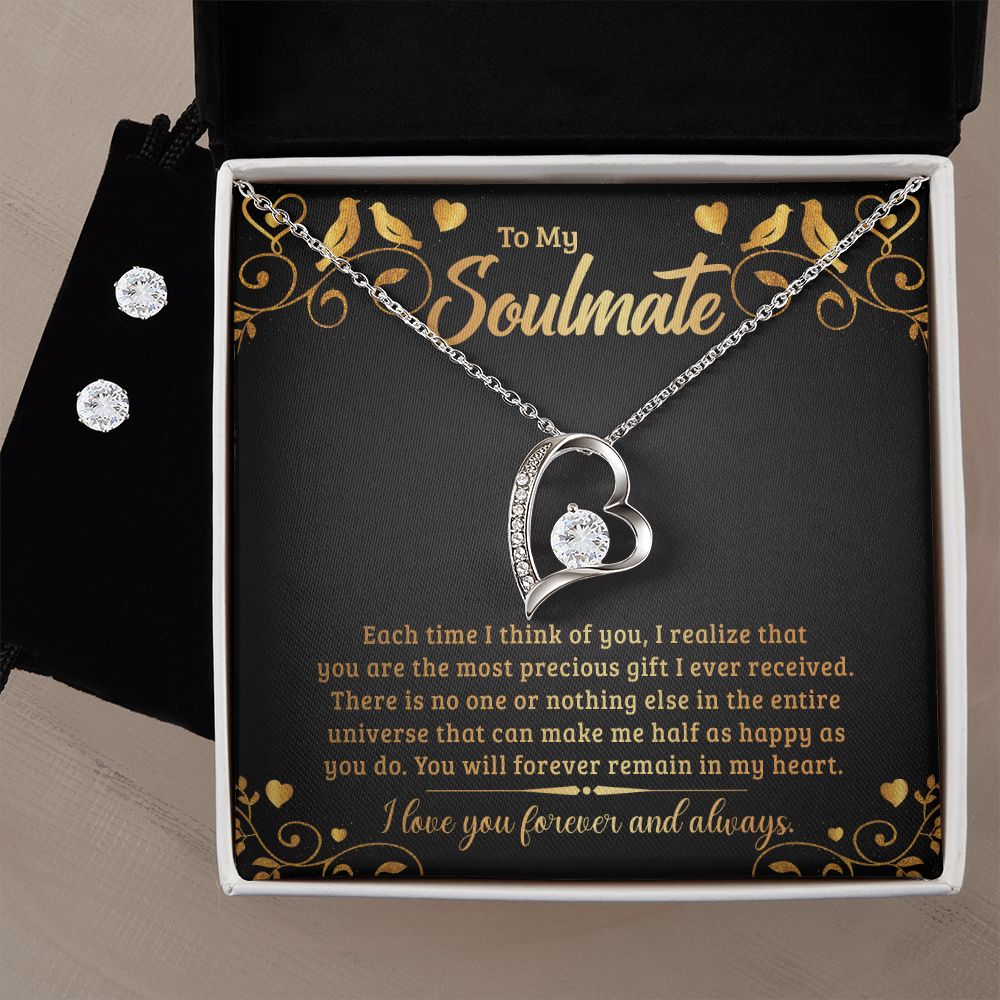 Girlfriend Jewelry Set, Heart Necklace and Earring Set | Custom Heart Design