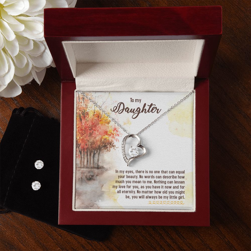 Daughter Forever Love Heart Jewelry Set | Custom Heart Design