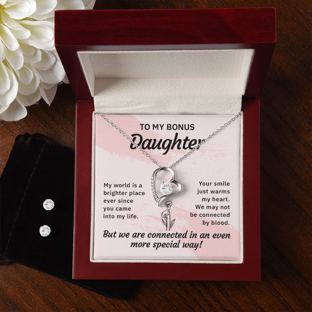 Daughter Forever Love Heart Jewelry Set | Custom Heart Design