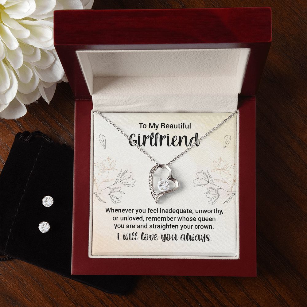 Girlfriend Jewelry Set, Heart Necklace and Earring Set | Custom Heart Design