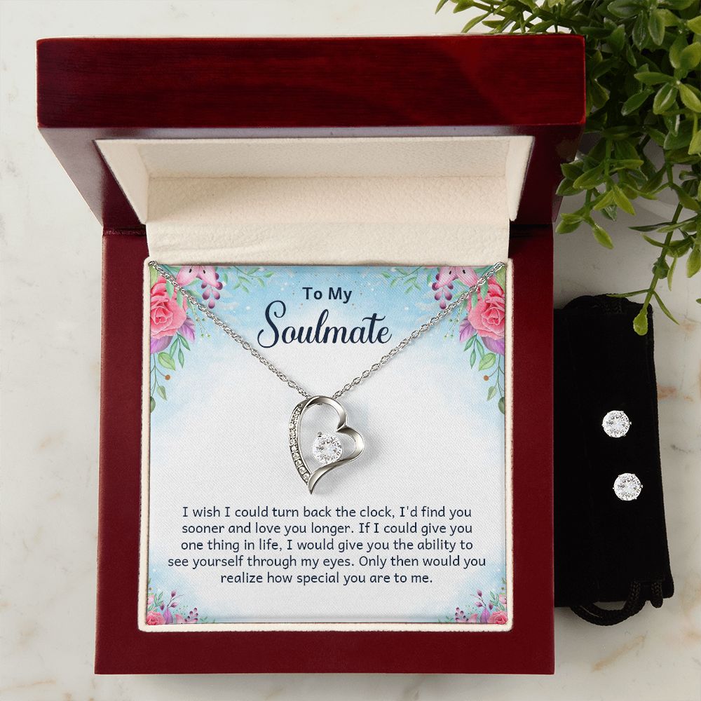 Girlfriend Jewelry Set, Heart Necklace and Earring Set | Custom Heart Design