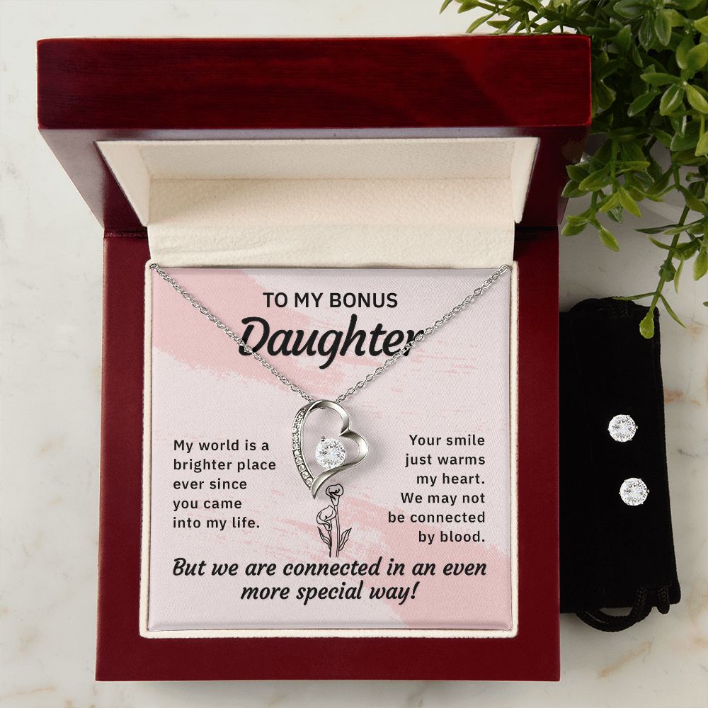 Daughter Forever Love Heart Jewelry Set | Custom Heart Design